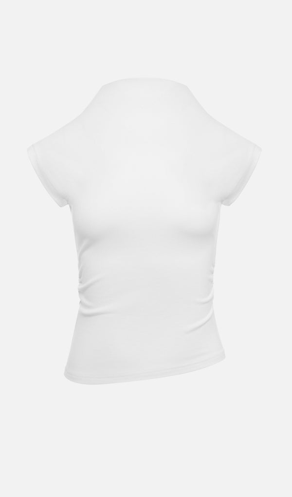 Sleeveless Jersey  Stand-up Collar Top