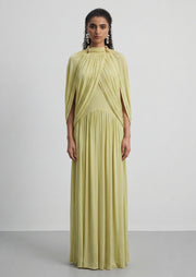 Midikleid in A-Linie mit Blumenmuster und Laternenärmeln