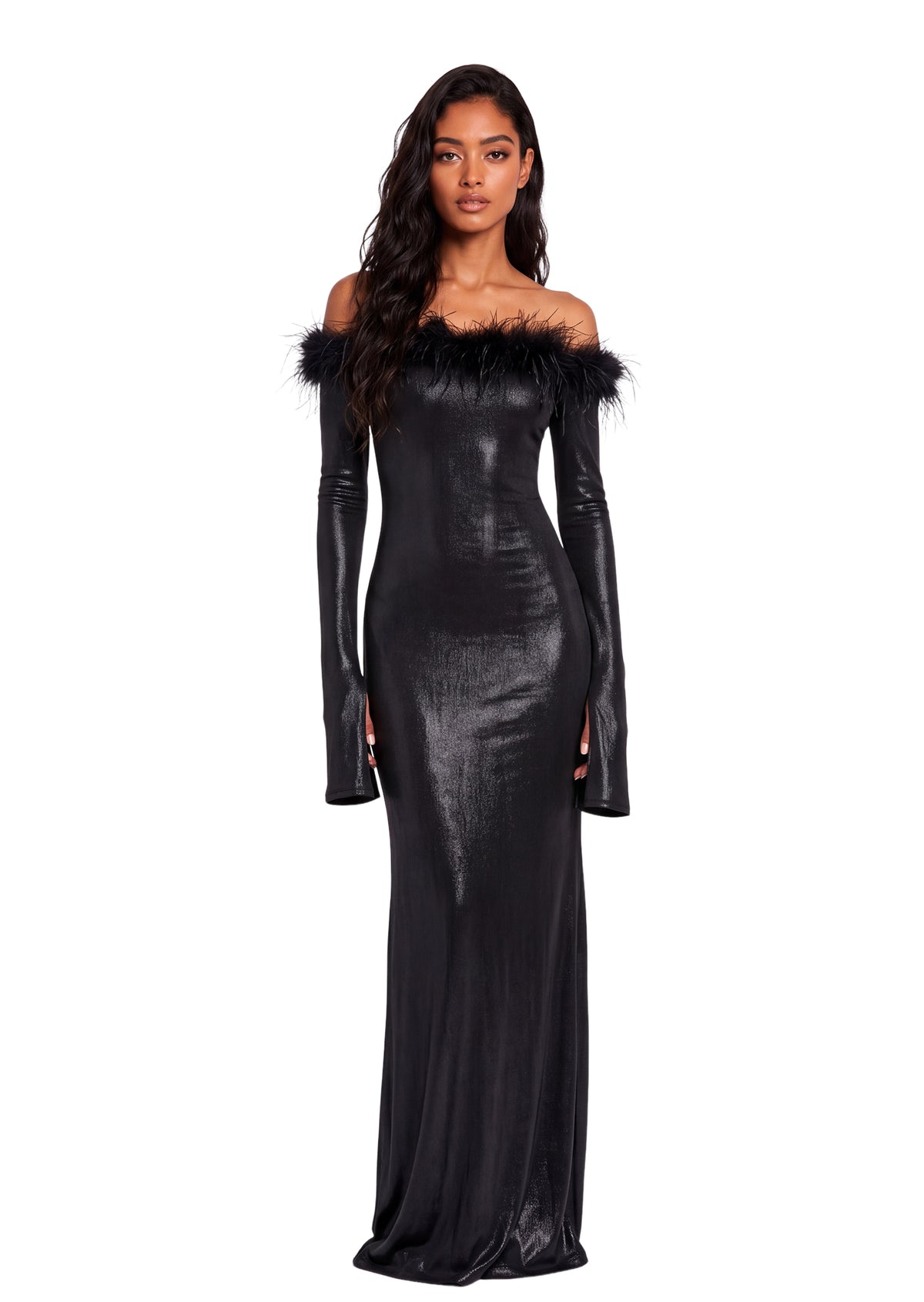 Kaiholo Off Shoulder Maxi Dress In Black