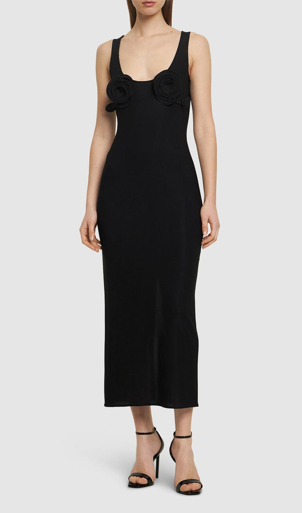 Jersey Stretch Crepe Midi Dress