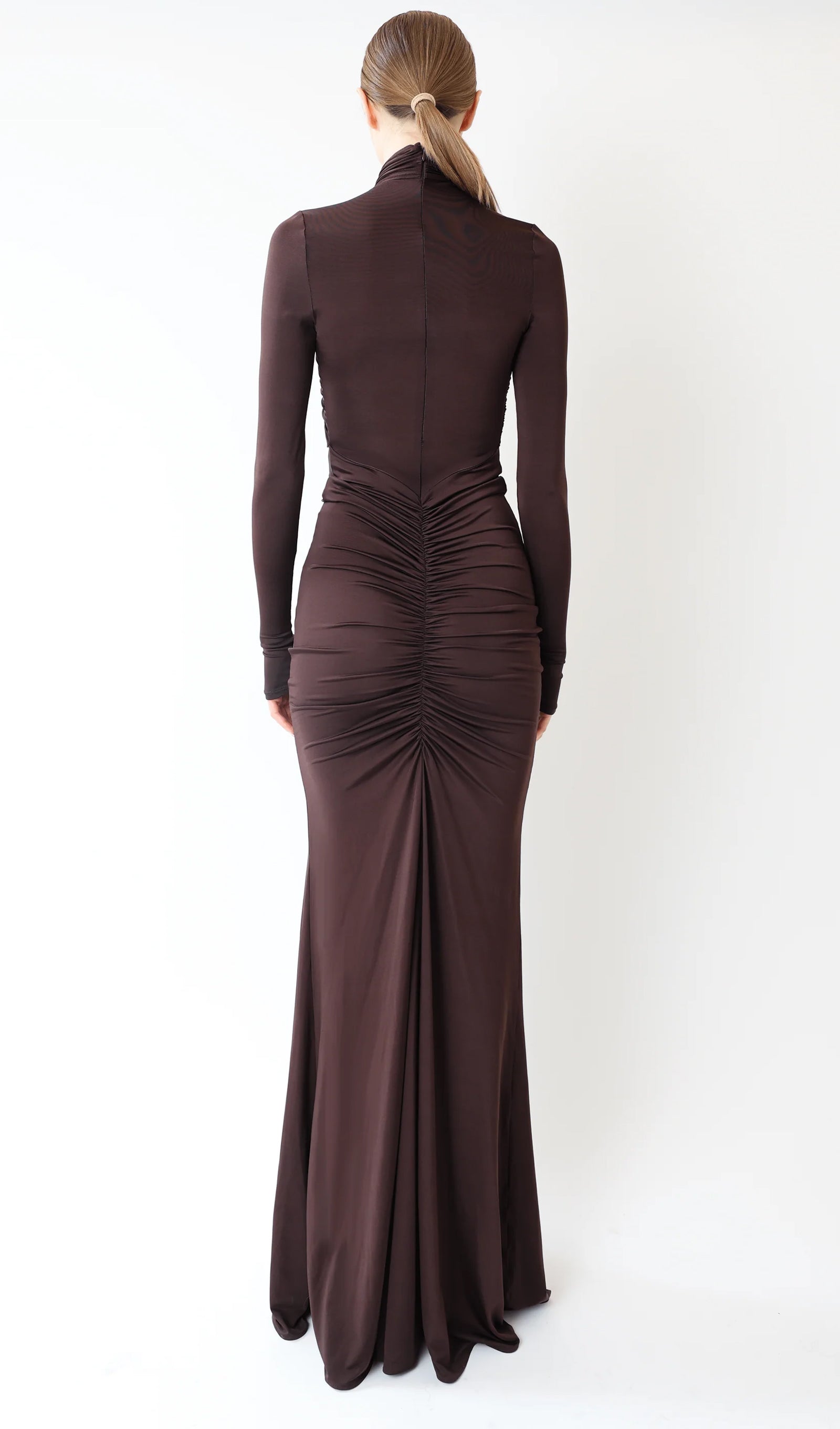 Midikleid in A-Linie mit Blumenmuster und Laternenärmeln
