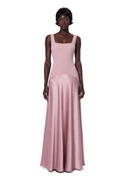 Midikleid in A-Linie mit Blumenmuster und Laternenärmeln