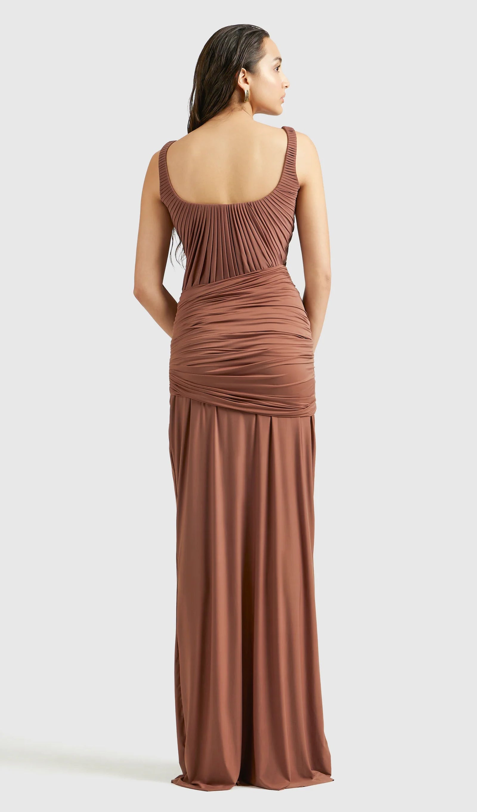 Layali Rose Corset Gown With Draped Waist