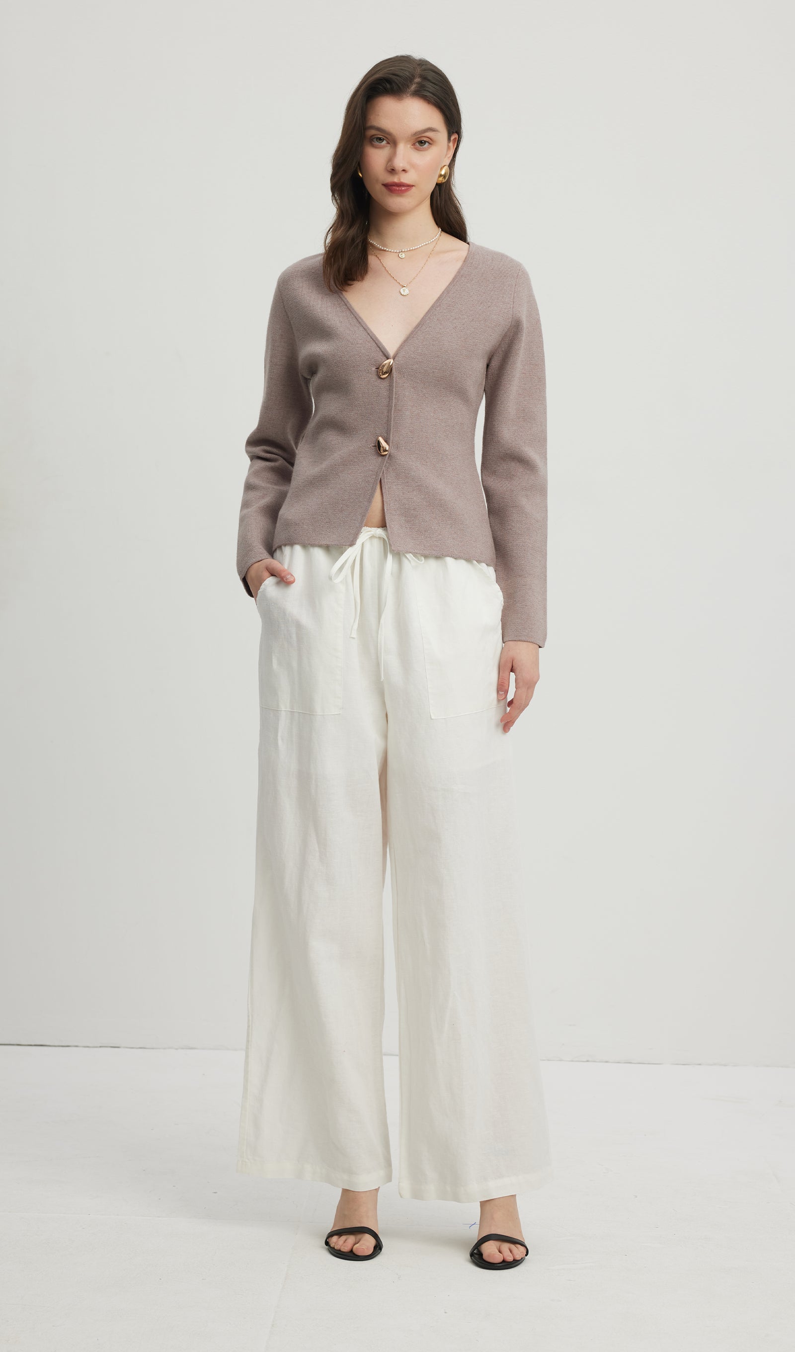 Wide Sleeve Knit Cardigan