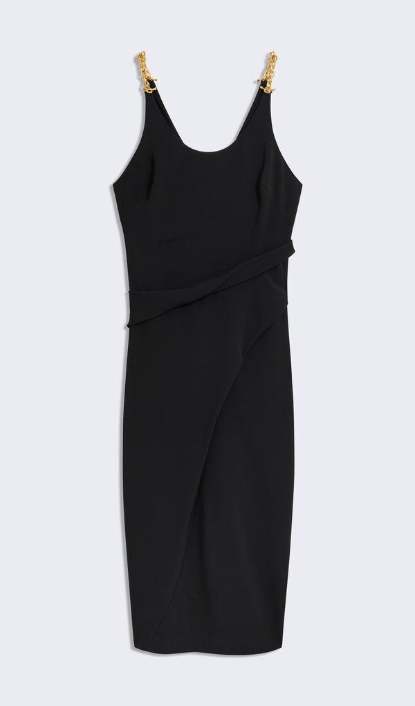 Sleeveless Twisted Midi Dress