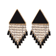 Yori Full Diamond Tassel Earrings