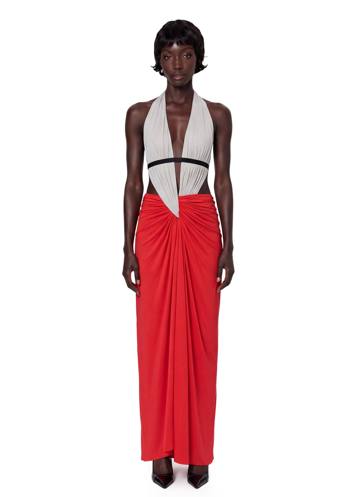 Zareb Halter Neck Backless Maxi Dress