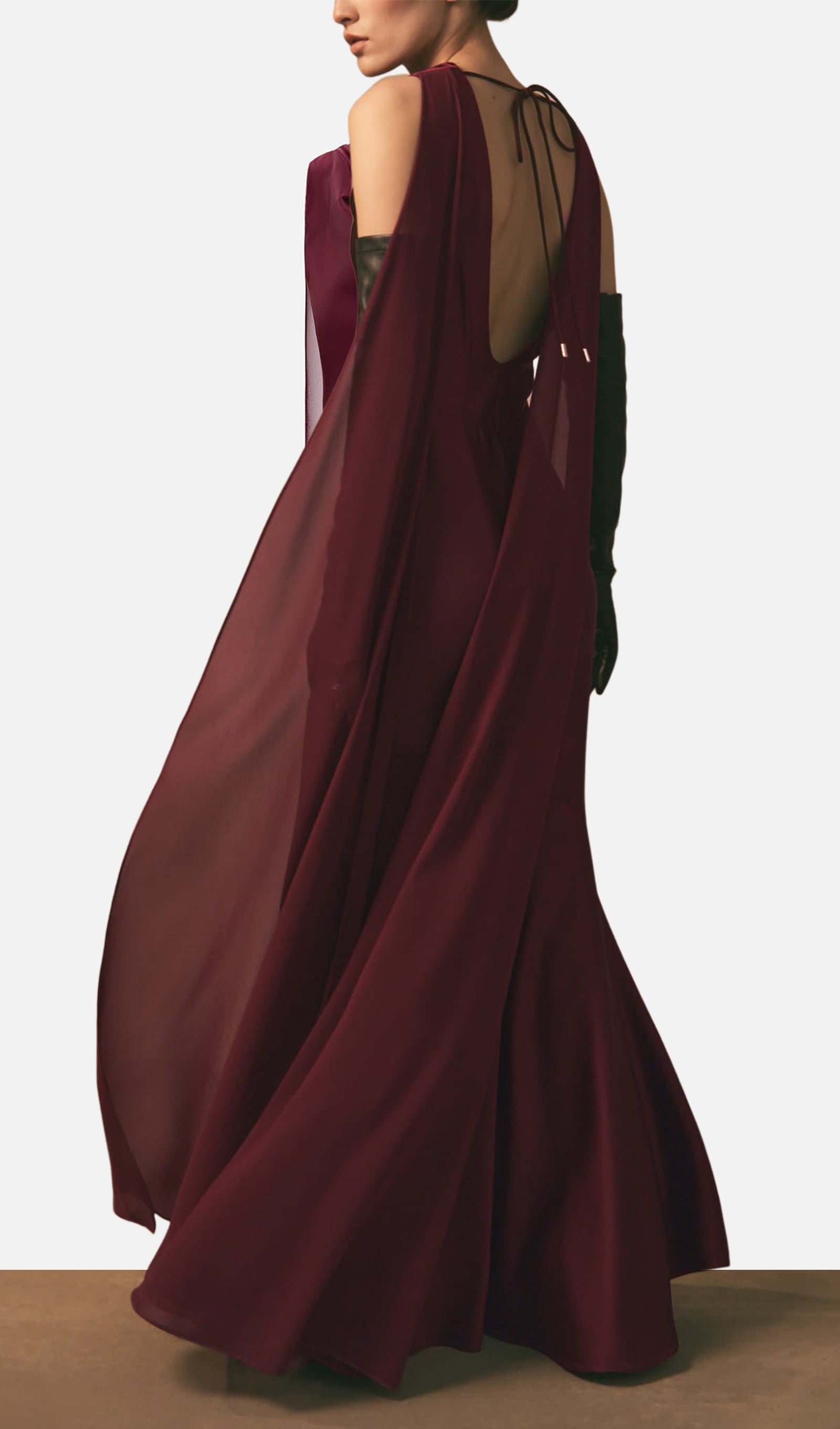Midikleid in A-Linie mit Blumenmuster und Laternenärmeln