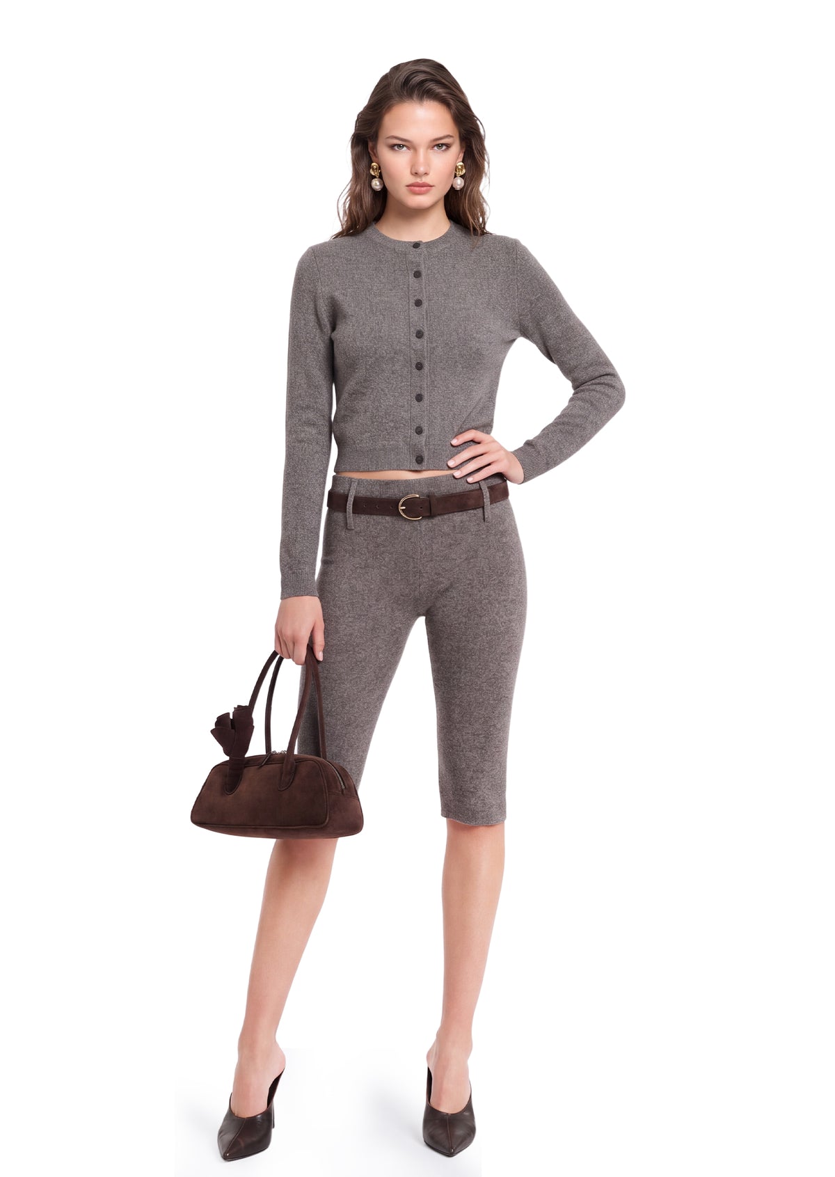 Bakarne Knit  Pants In Grey