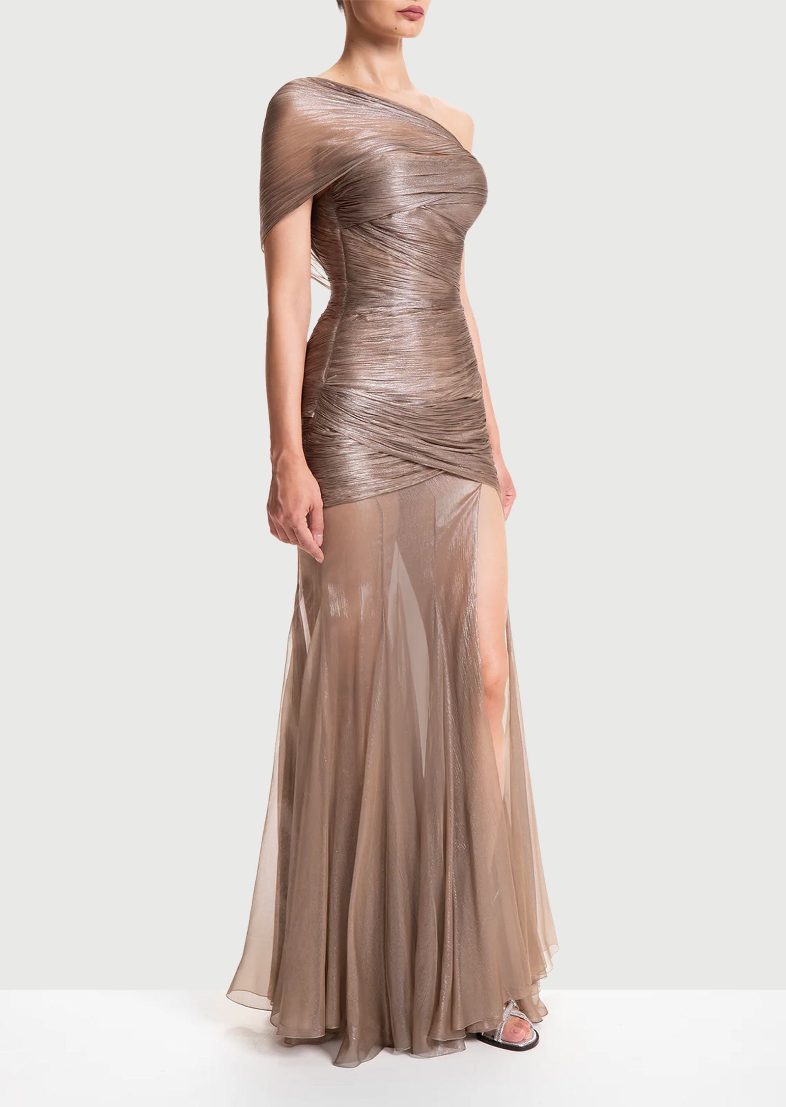 فستان قصير بقميص مزين بدانتيل صناعي 