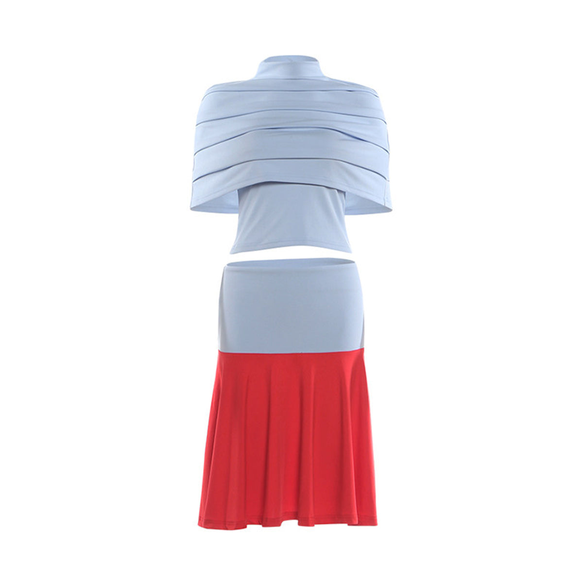 Midikleid in A-Linie mit Blumenmuster und Laternenärmeln