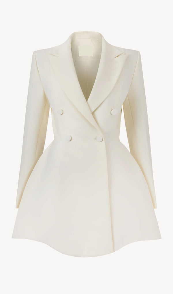 Midikleid in A-Linie mit Blumenmuster und Laternenärmeln