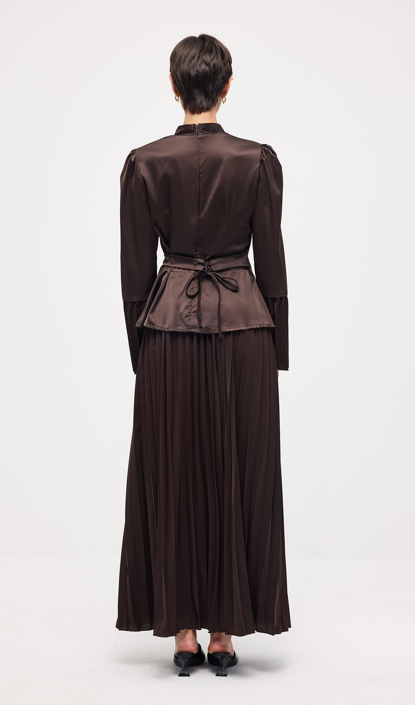 فستان ميدي ضيق مزهر 