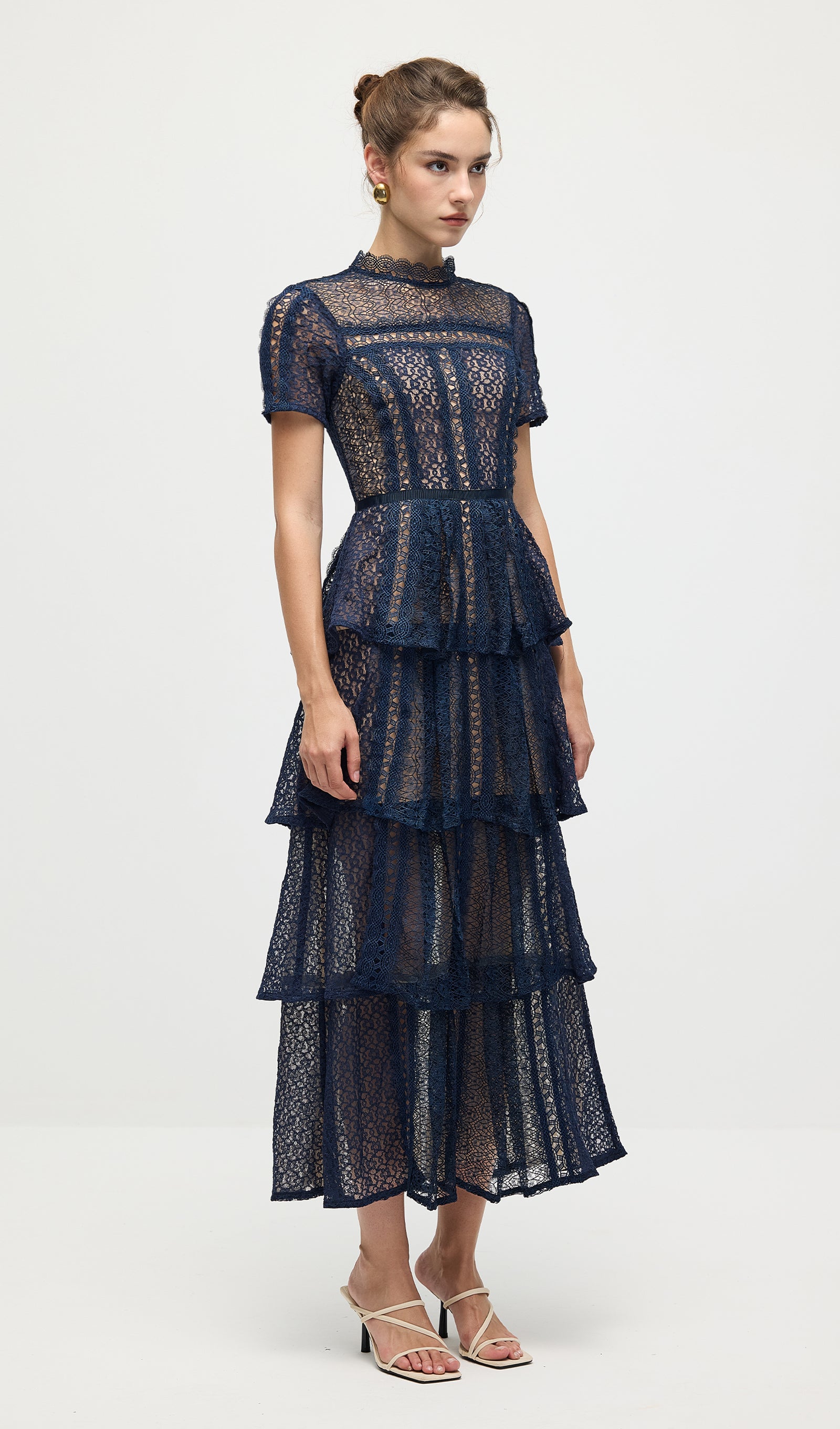 Lace Tiered Maxi Dress