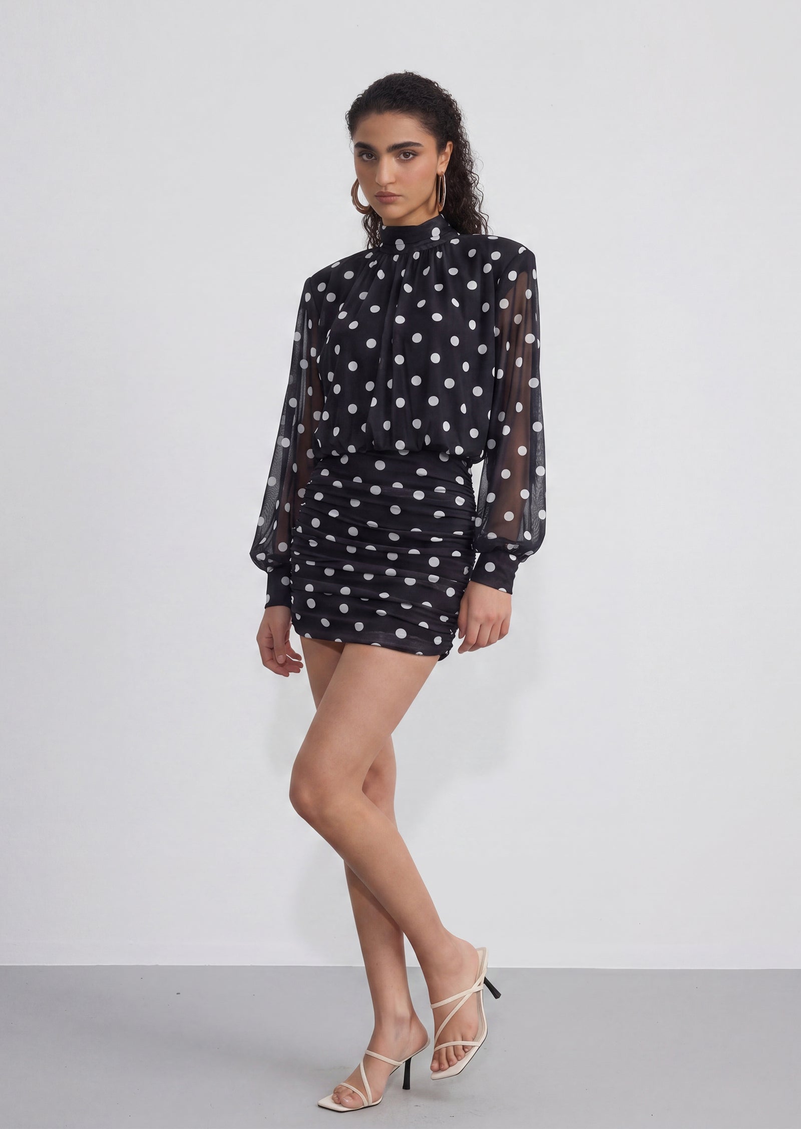 Magda Polka Dot Backless Mini Dress