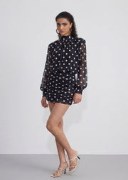 Magda Polka Dot Backless Mini Dress