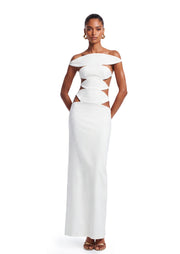 Tadeo Off The Shoulder Maxi Dress In White