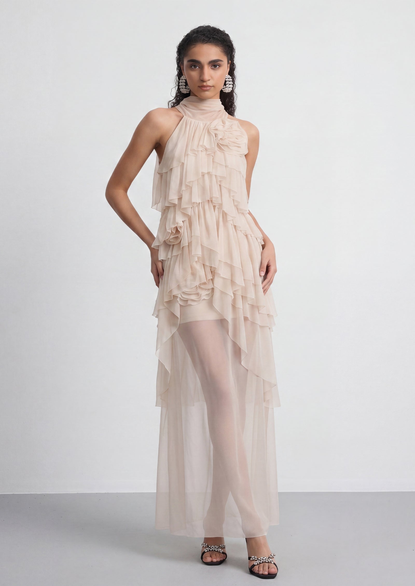 Jussi Floral Ruffled Maxi Dress