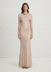 Midikleid in A-Linie mit Blumenmuster und Laternenärmeln