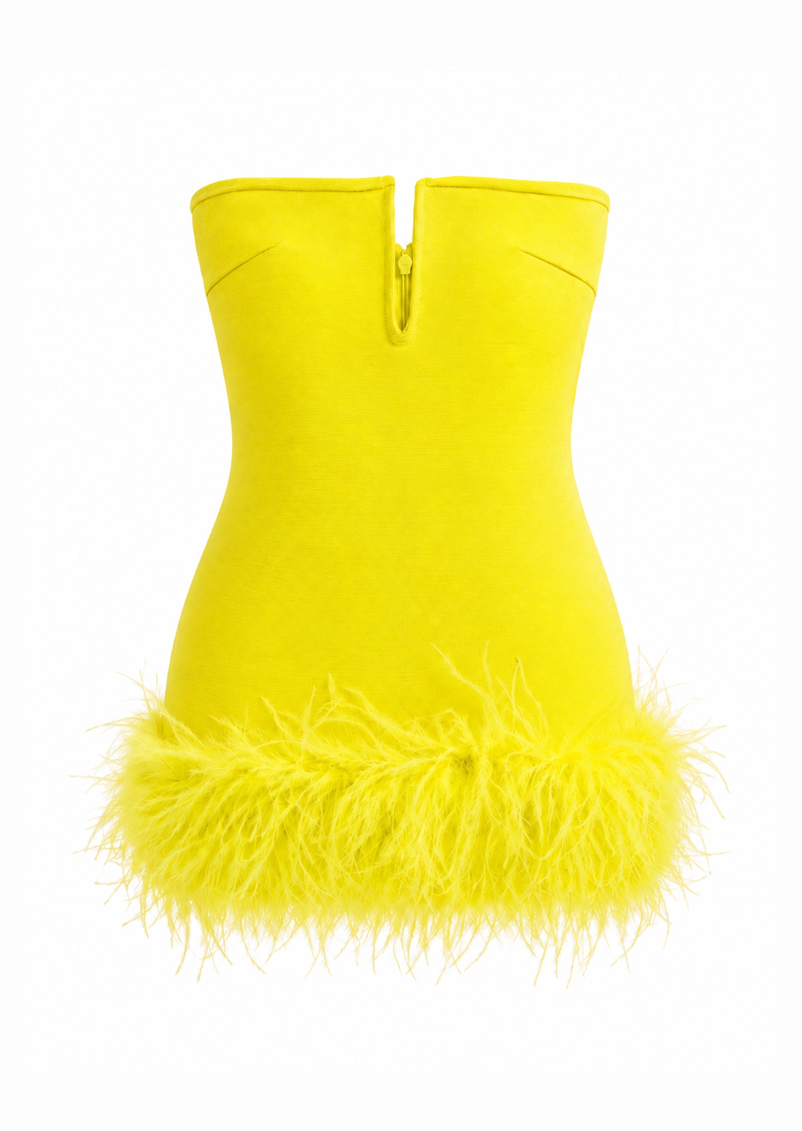 Padma Strapless Mini Dress In Yellow