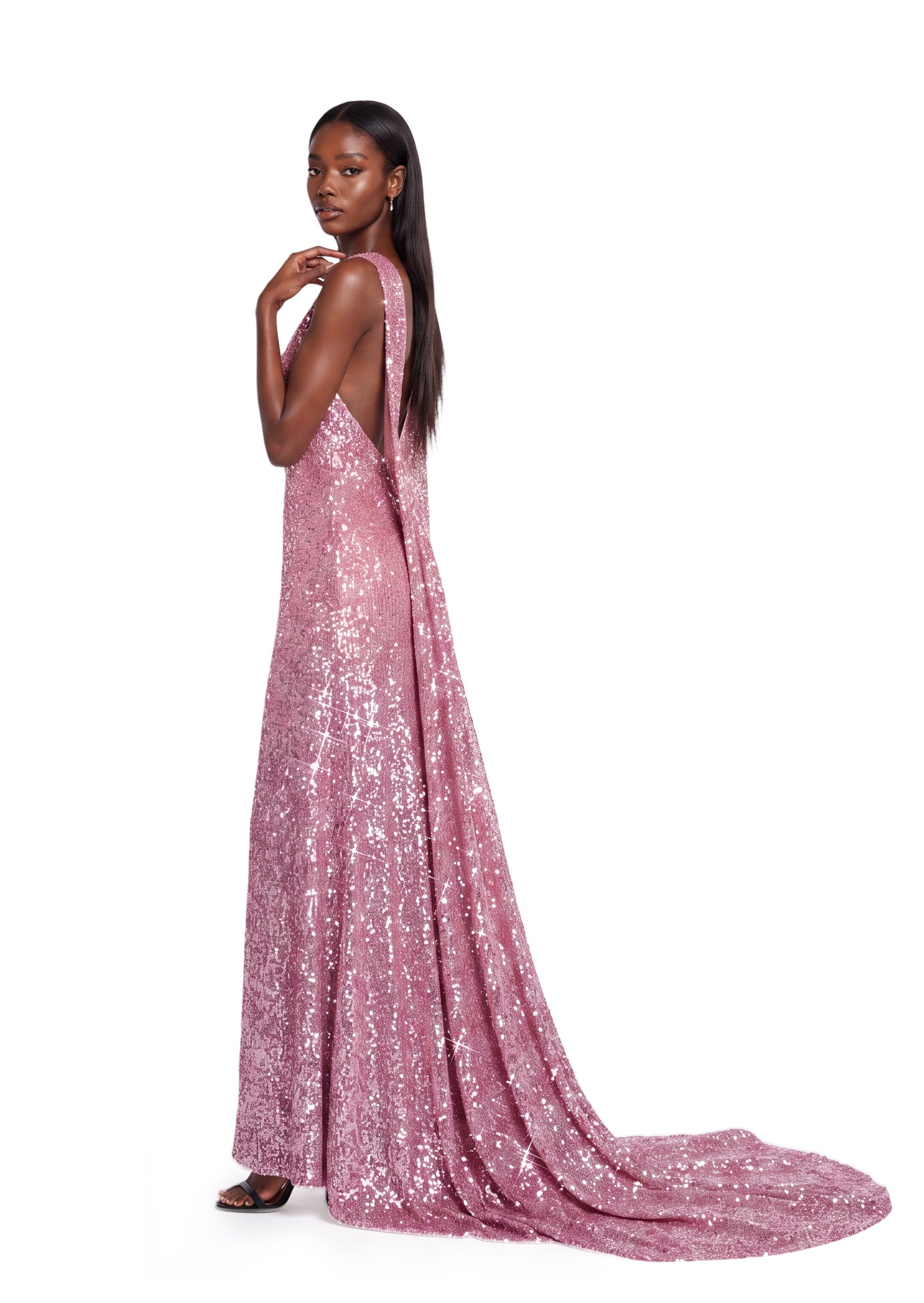 Jae Open Back Maxi Dress In Pink