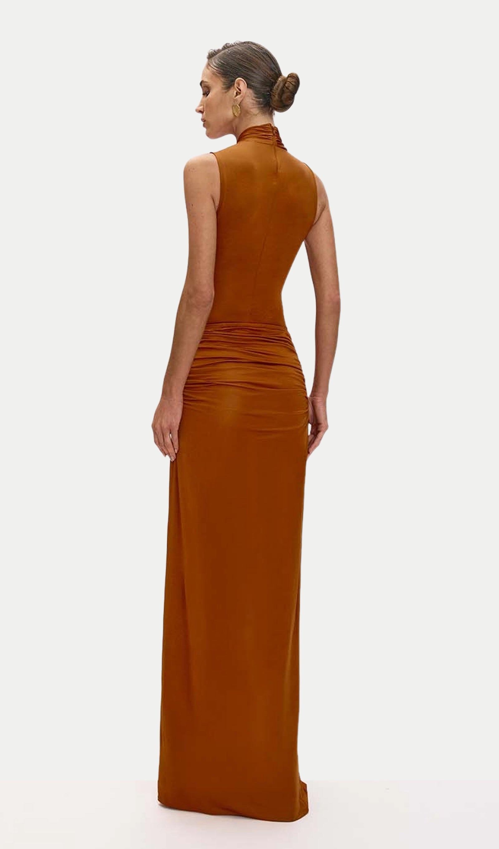 Midikleid in A-Linie mit Blumenmuster und Laternenärmeln