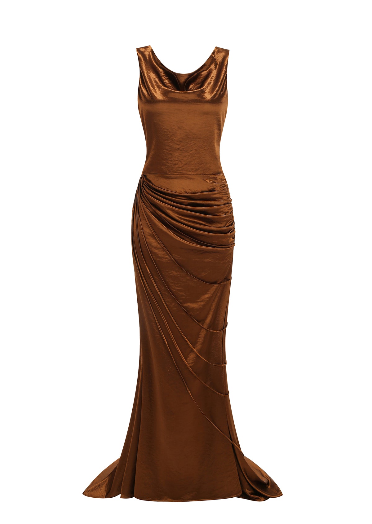 Midikleid in A-Linie mit Blumenmuster und Laternenärmeln