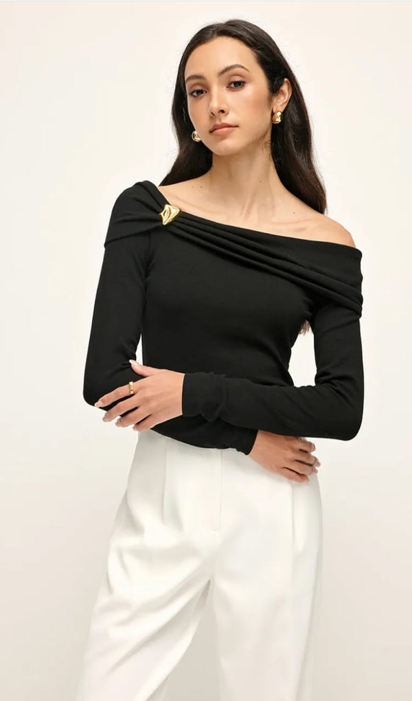 Pleated Off Shoulder Top