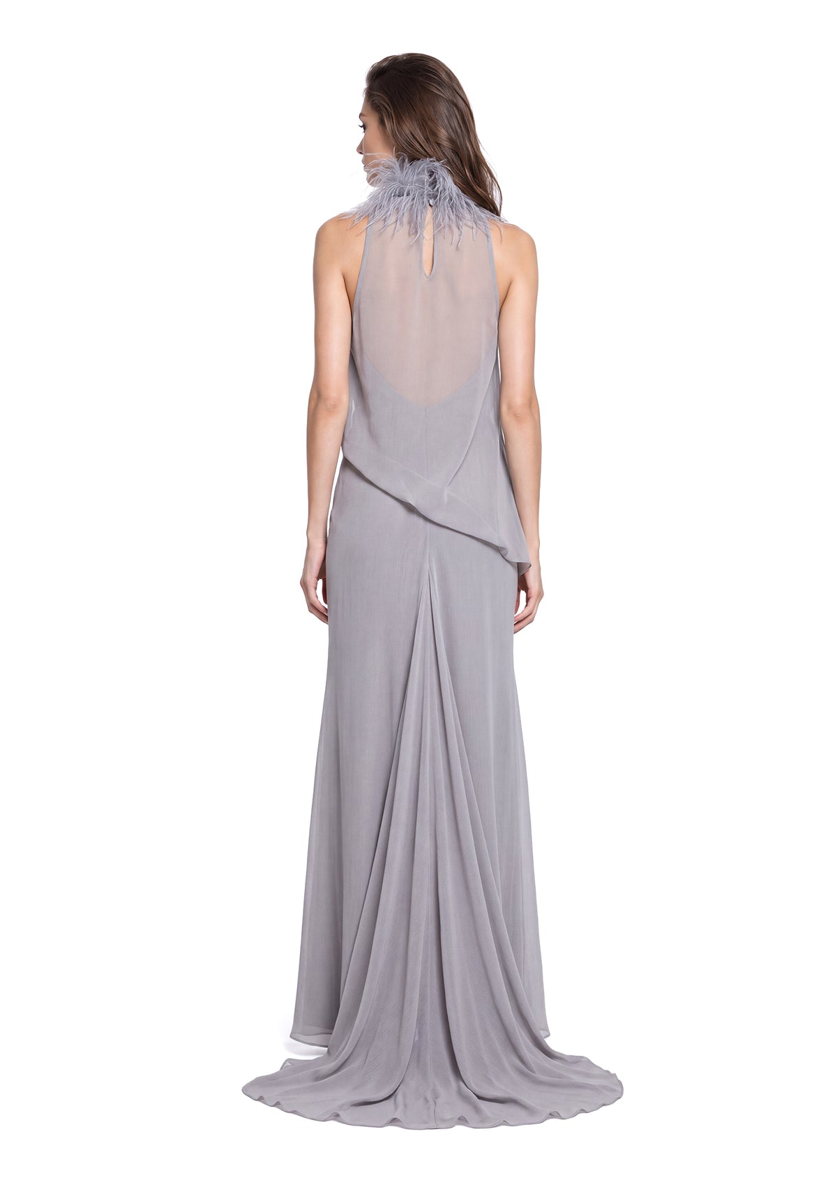 Dacia Halter Neck Top & Mesh Skirt Set