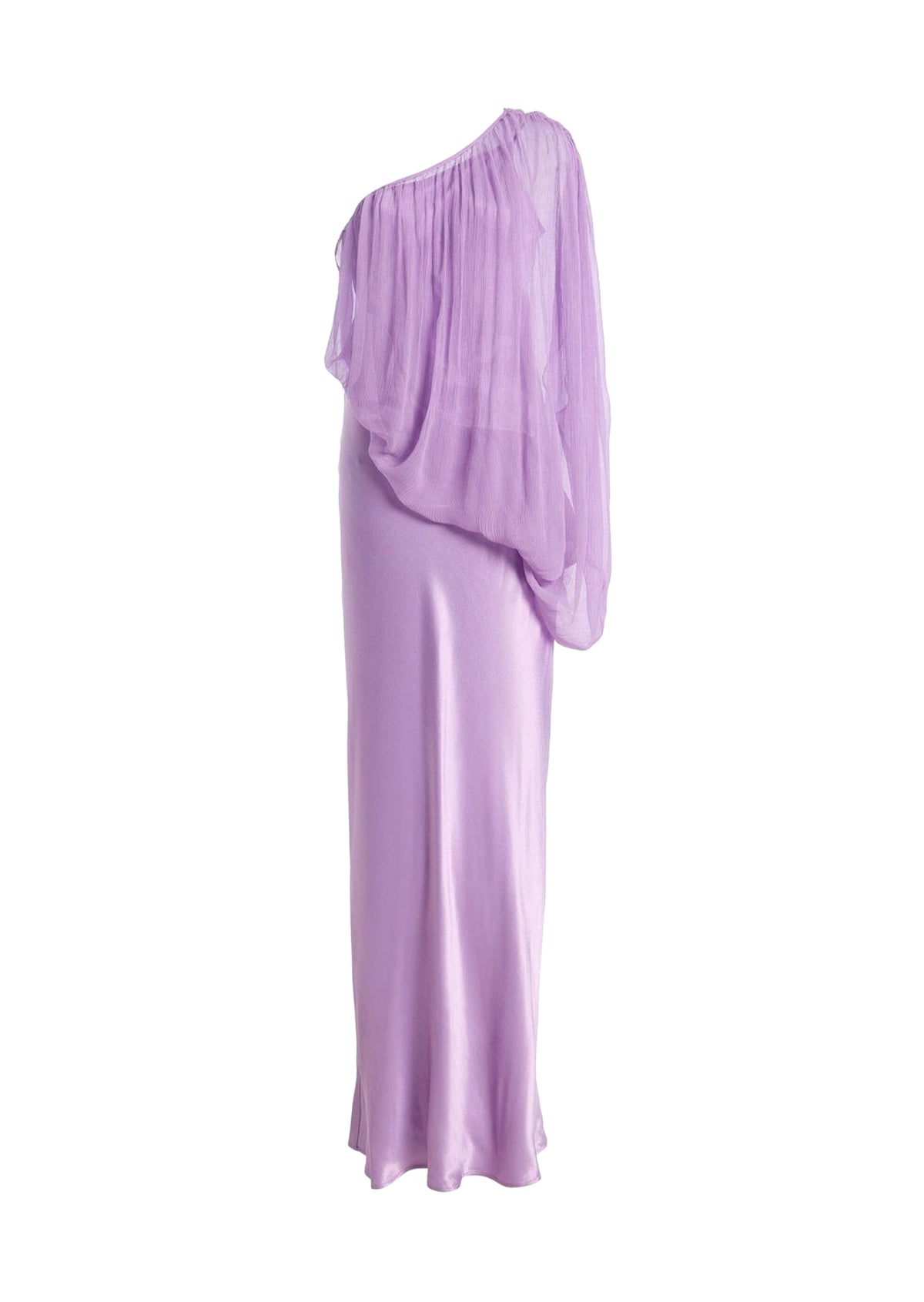 Yimin One Shoulder Satin Maxi Dress