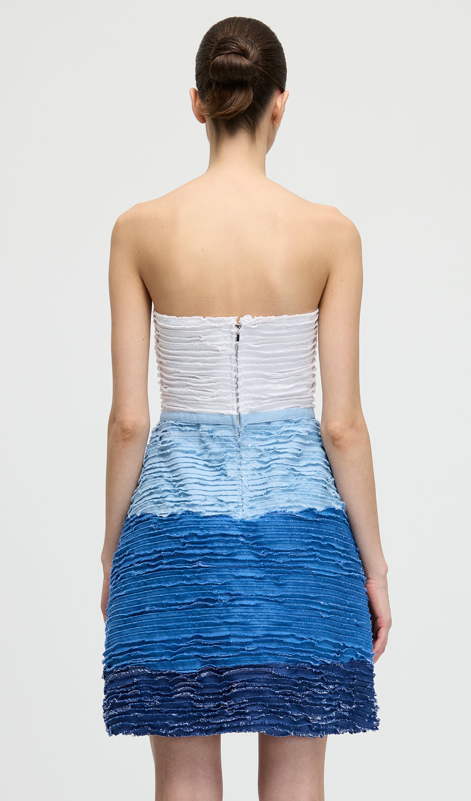 Midikleid in A-Linie mit Blumenmuster und Laternenärmeln