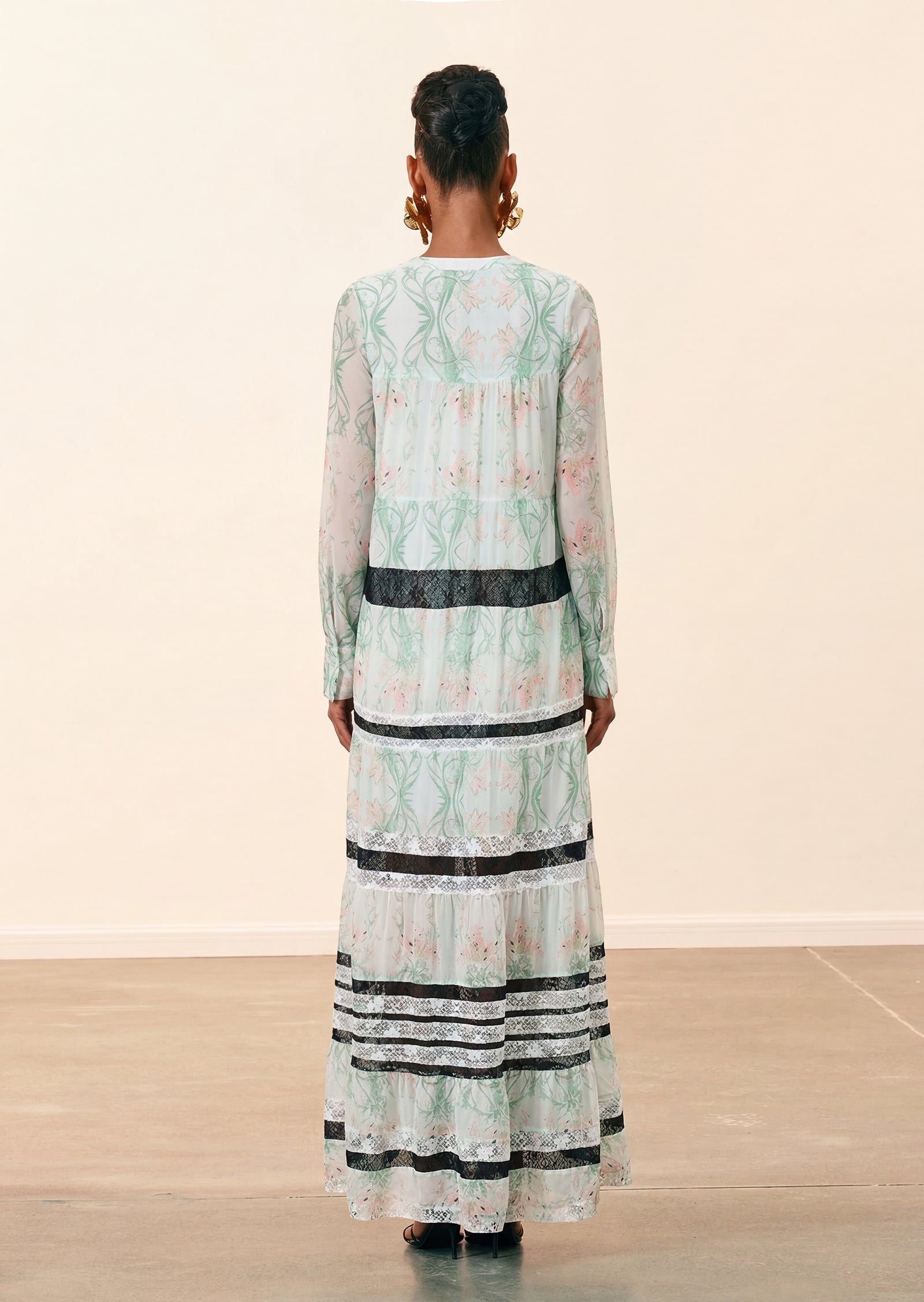 Nadine Printed Long Sleeve Maxi Dress