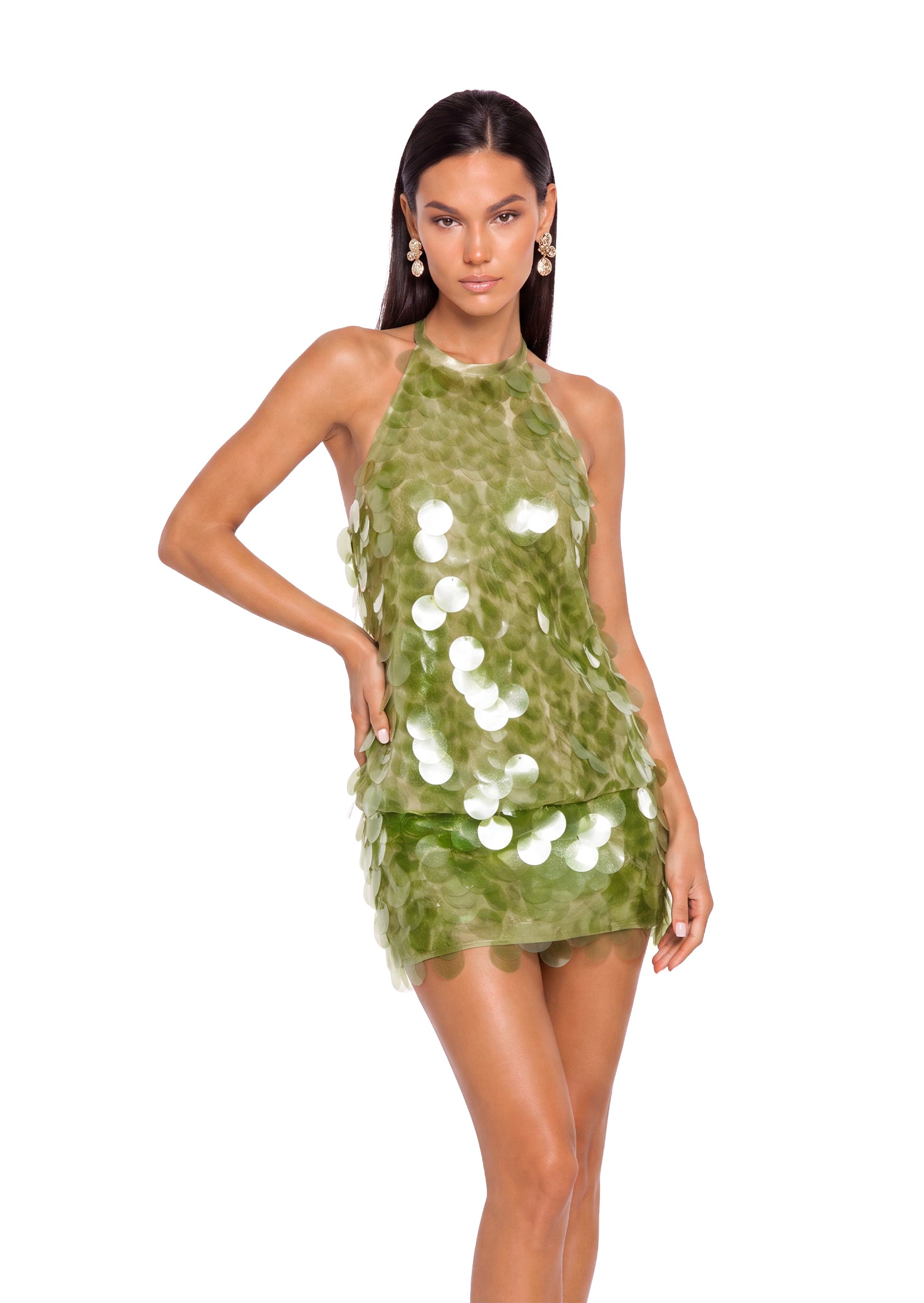 Machiko Sleeveless Open Back Mini Dress