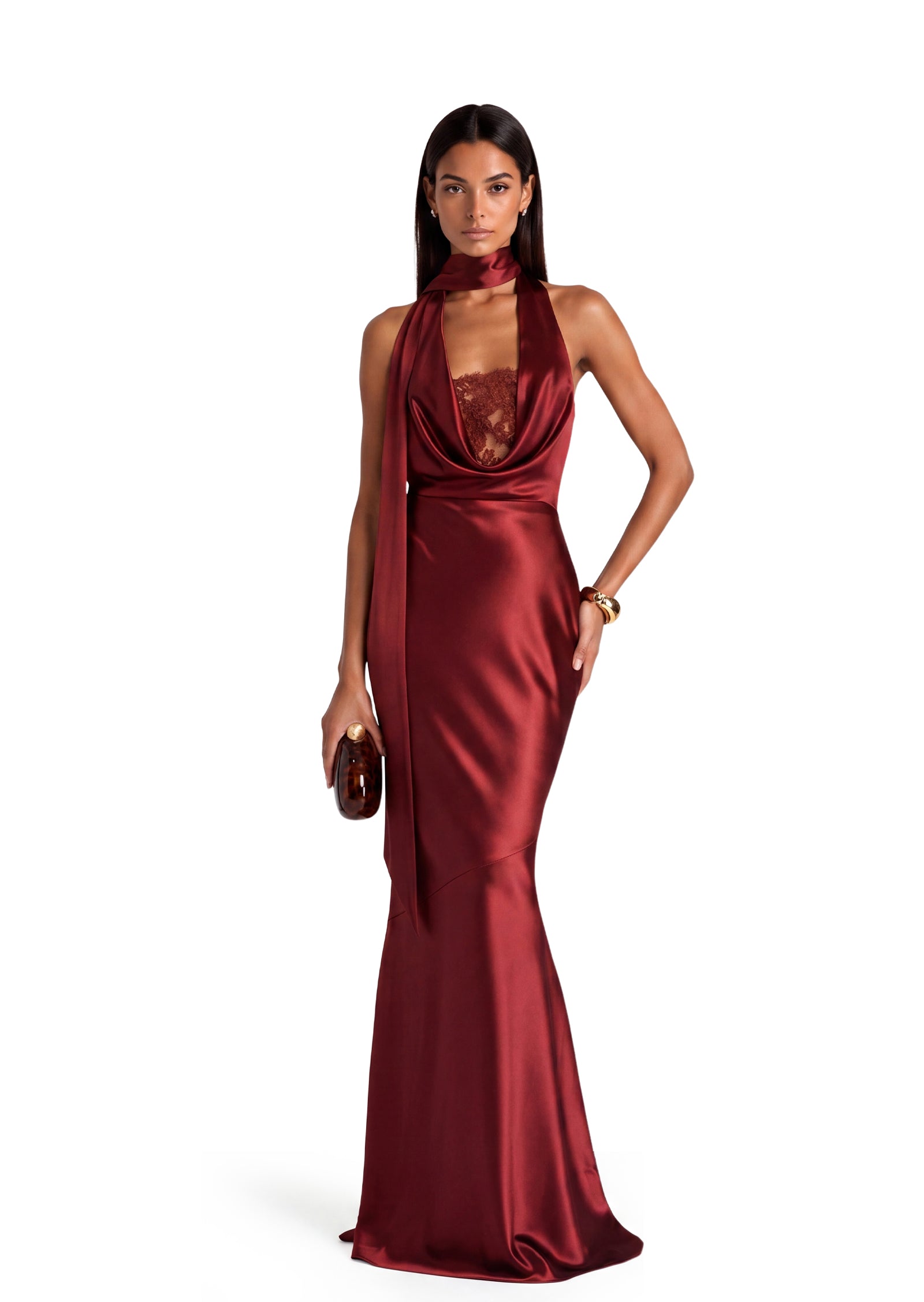 Midikleid in A-Linie mit Blumenmuster und Laternenärmeln