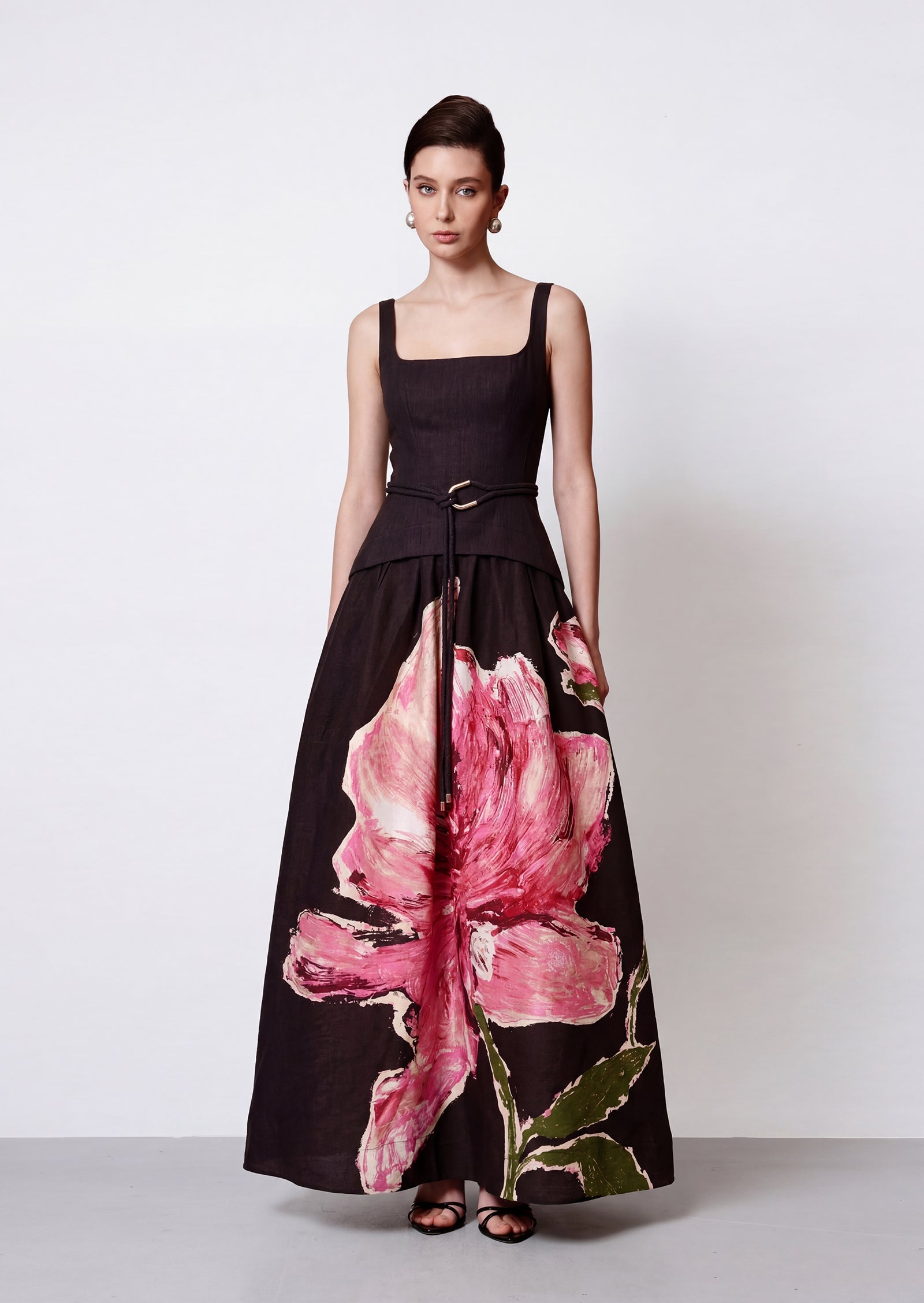 Acton Flower Printed Maxi Dress