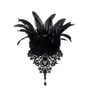 Eddard Feather Lace Collar Necklace