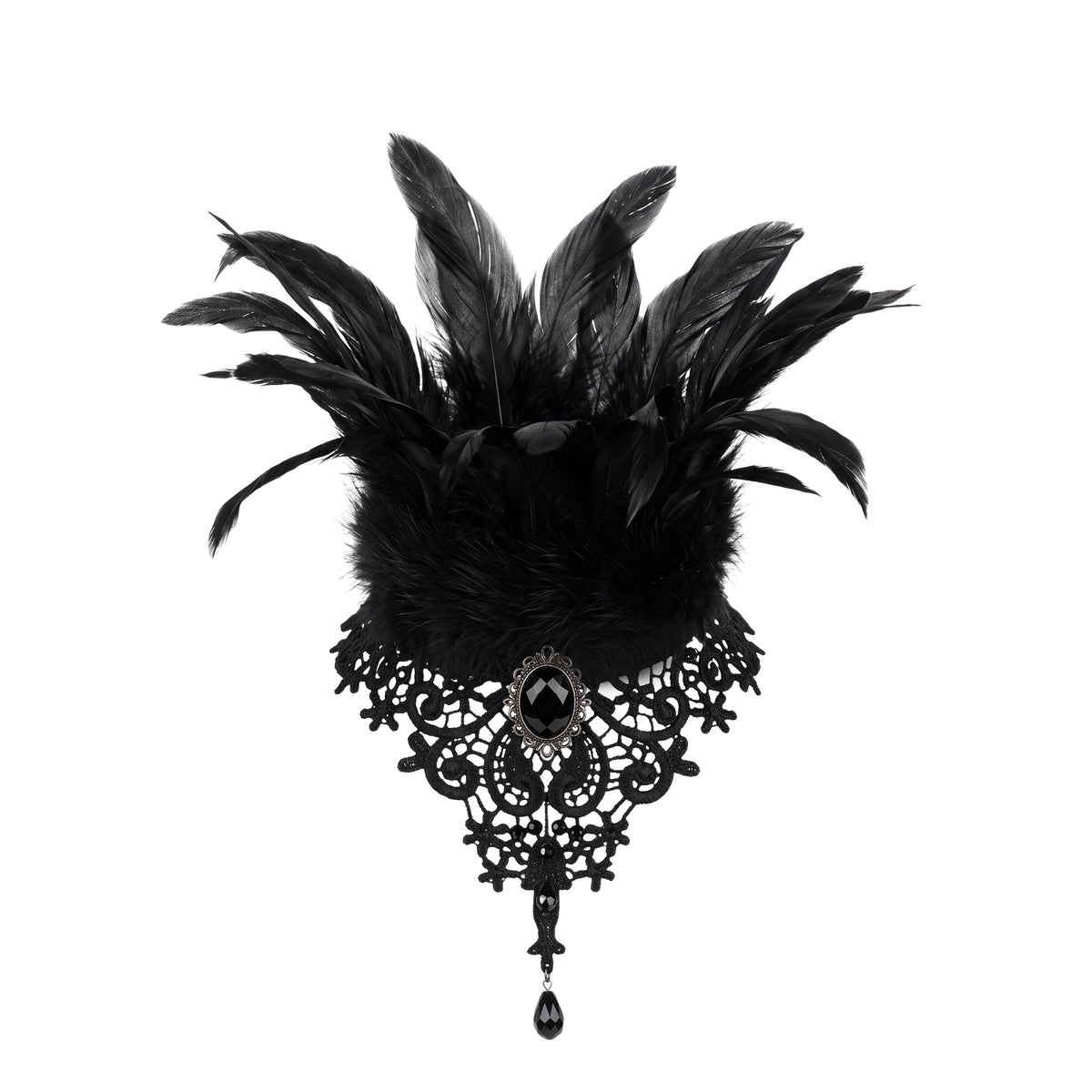 Eddard Feather Lace Collar Necklace