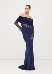 Midikleid in A-Linie mit Blumenmuster und Laternenärmeln