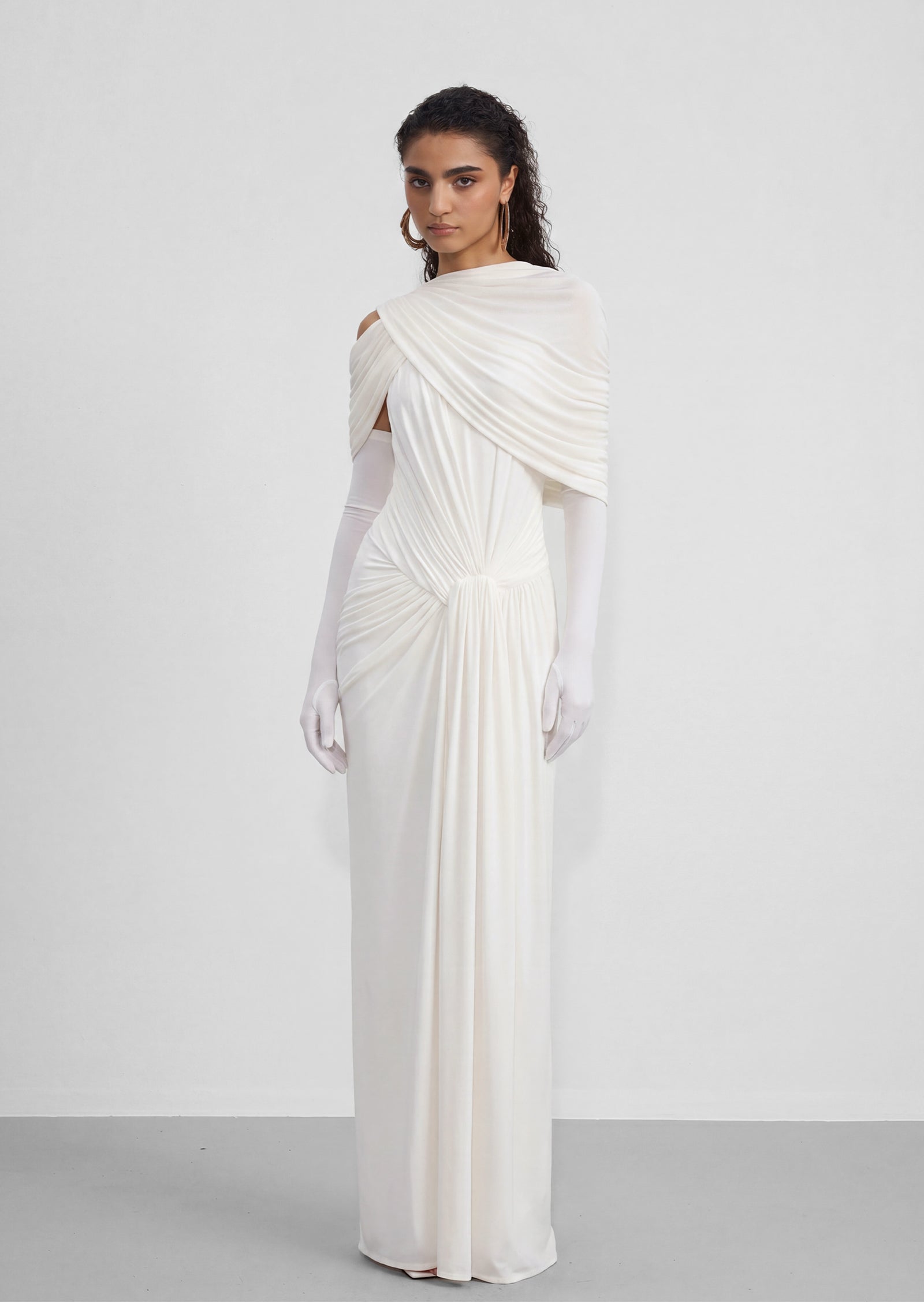 Midikleid in A-Linie mit Blumenmuster und Laternenärmeln