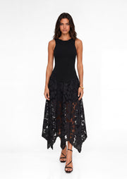Abetzi Knit Midi Dress In Black