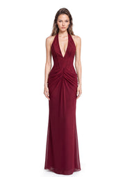 Yvian Lace Halter Neck Maxi Dress