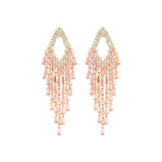 Tate Crystal Tassel Long Earring