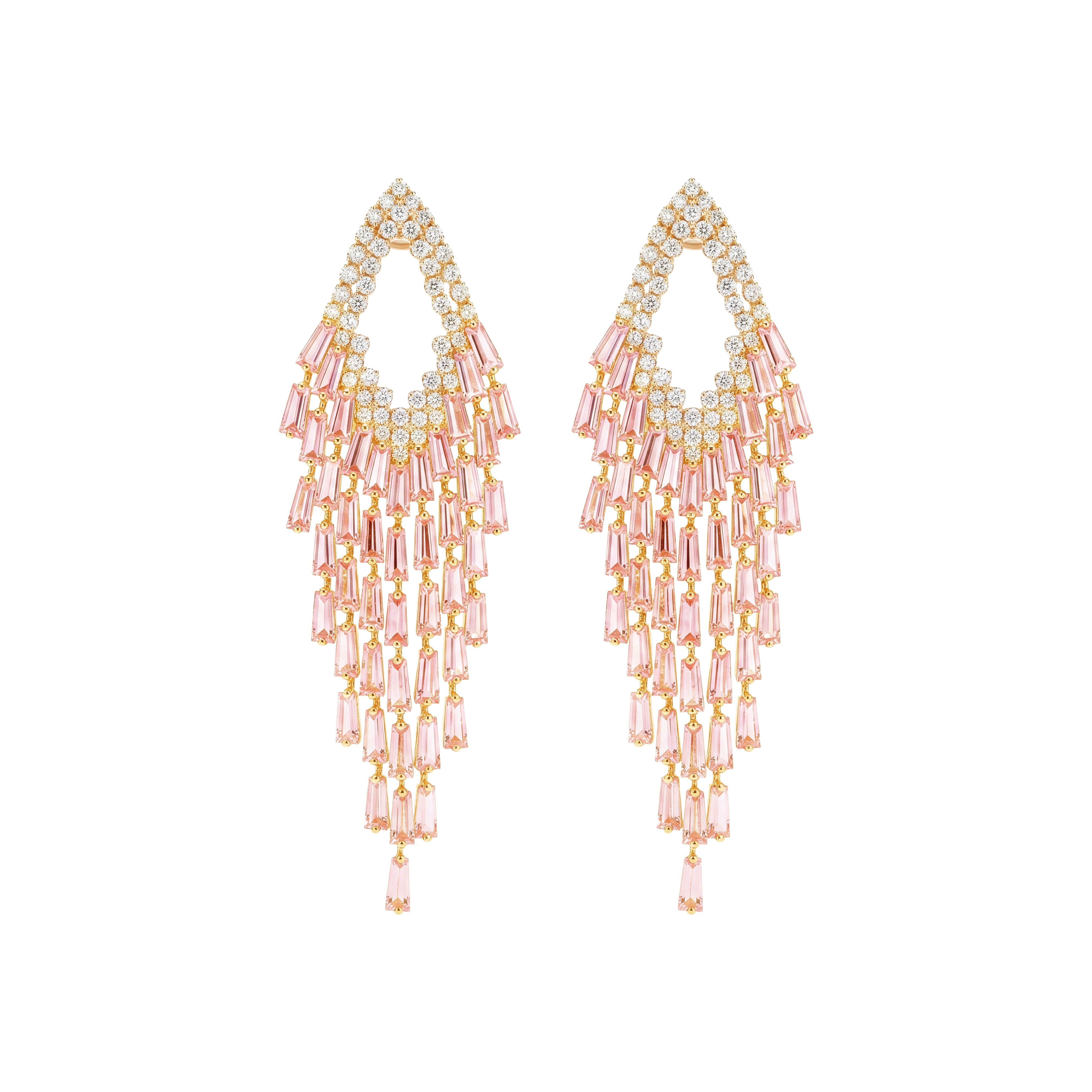 Tate Crystal Tassel Long Earring