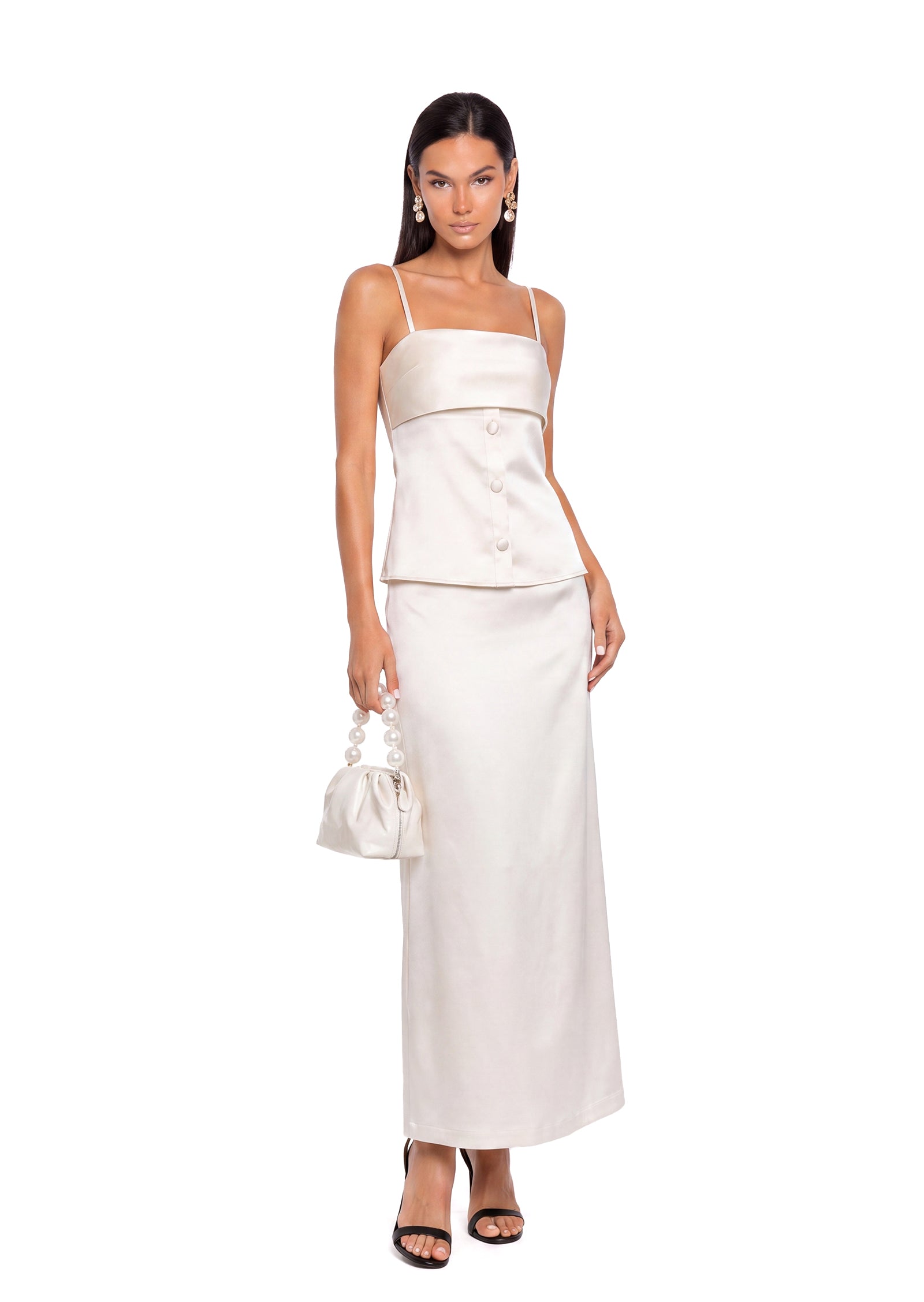Ladonna Satin Sleeveless Maxi Dress