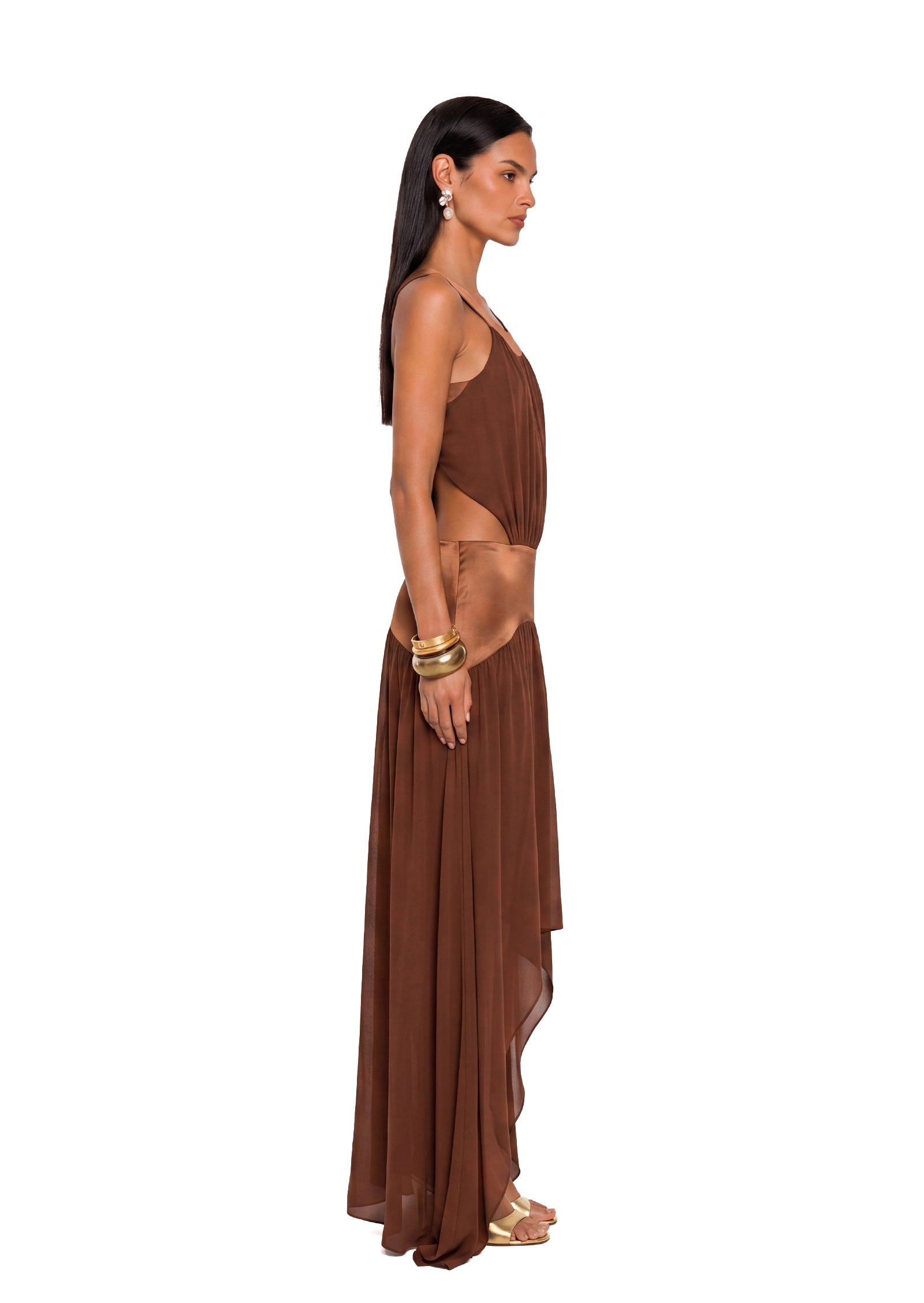 Xanthus Hollow Out Sleeveless Maxi Dress