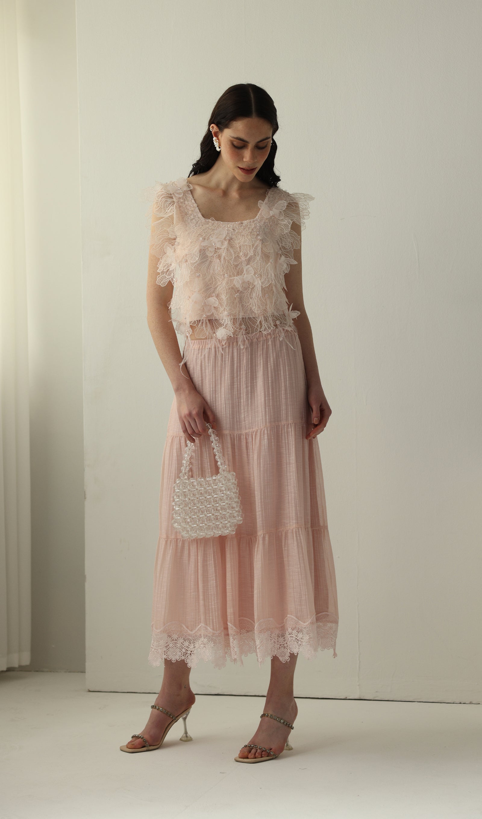 Feather Square Neck Vest Top