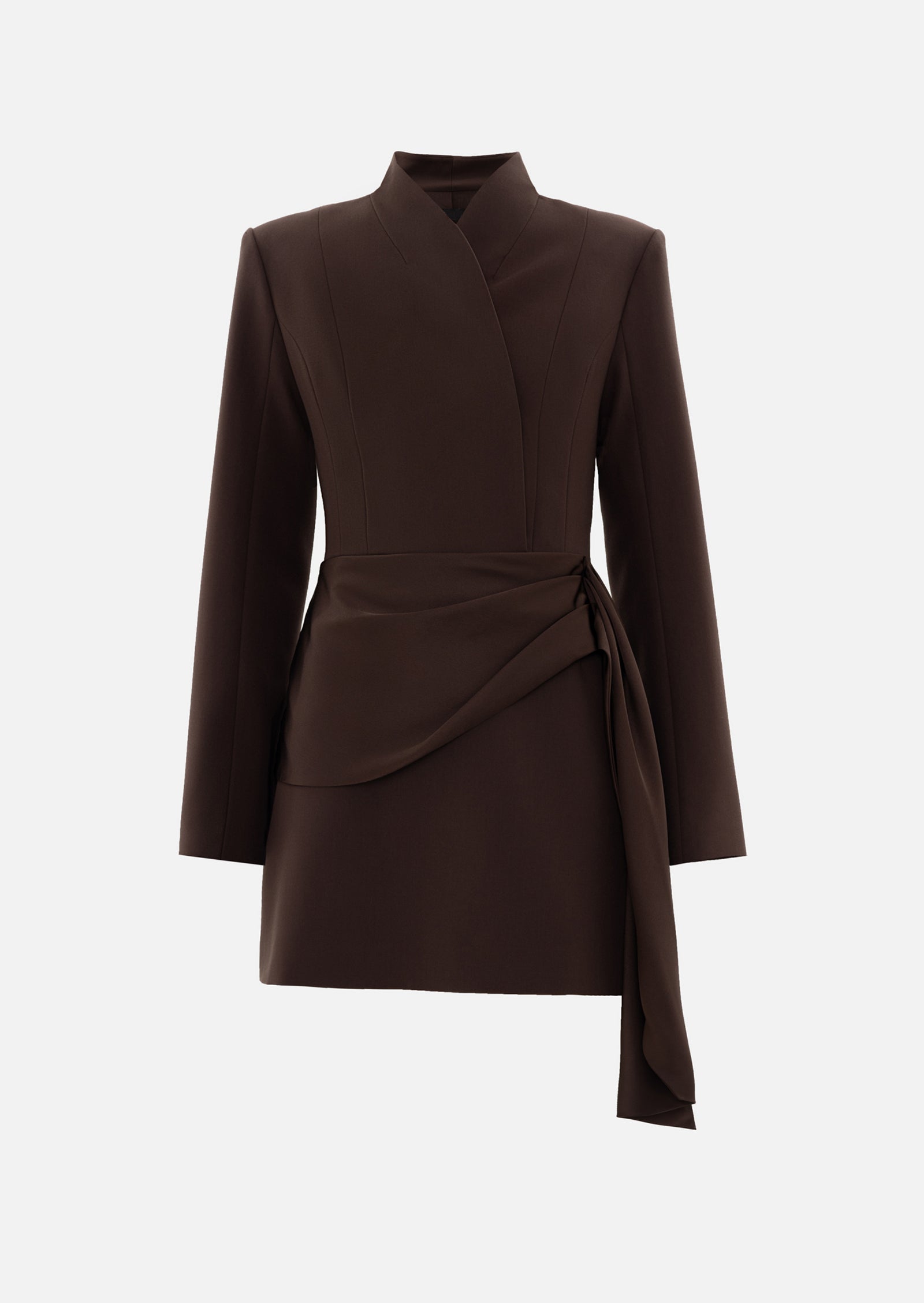 Mini Wrap Dress With Draped Waist