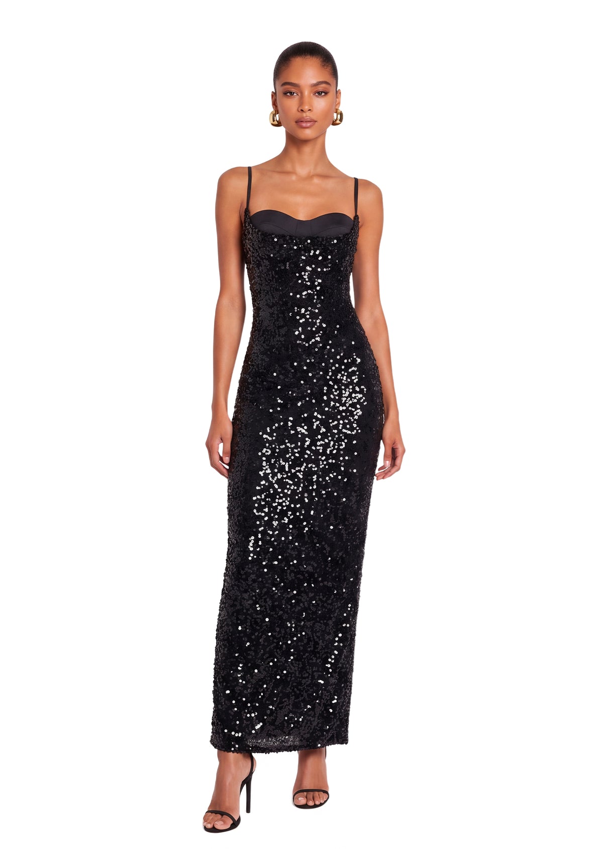 Gagenia Sequin Sleeveless Maxi Dress