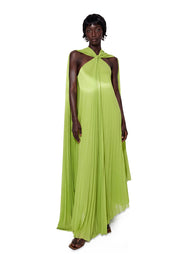Qacha Halter Neck Maxi Dress In Green