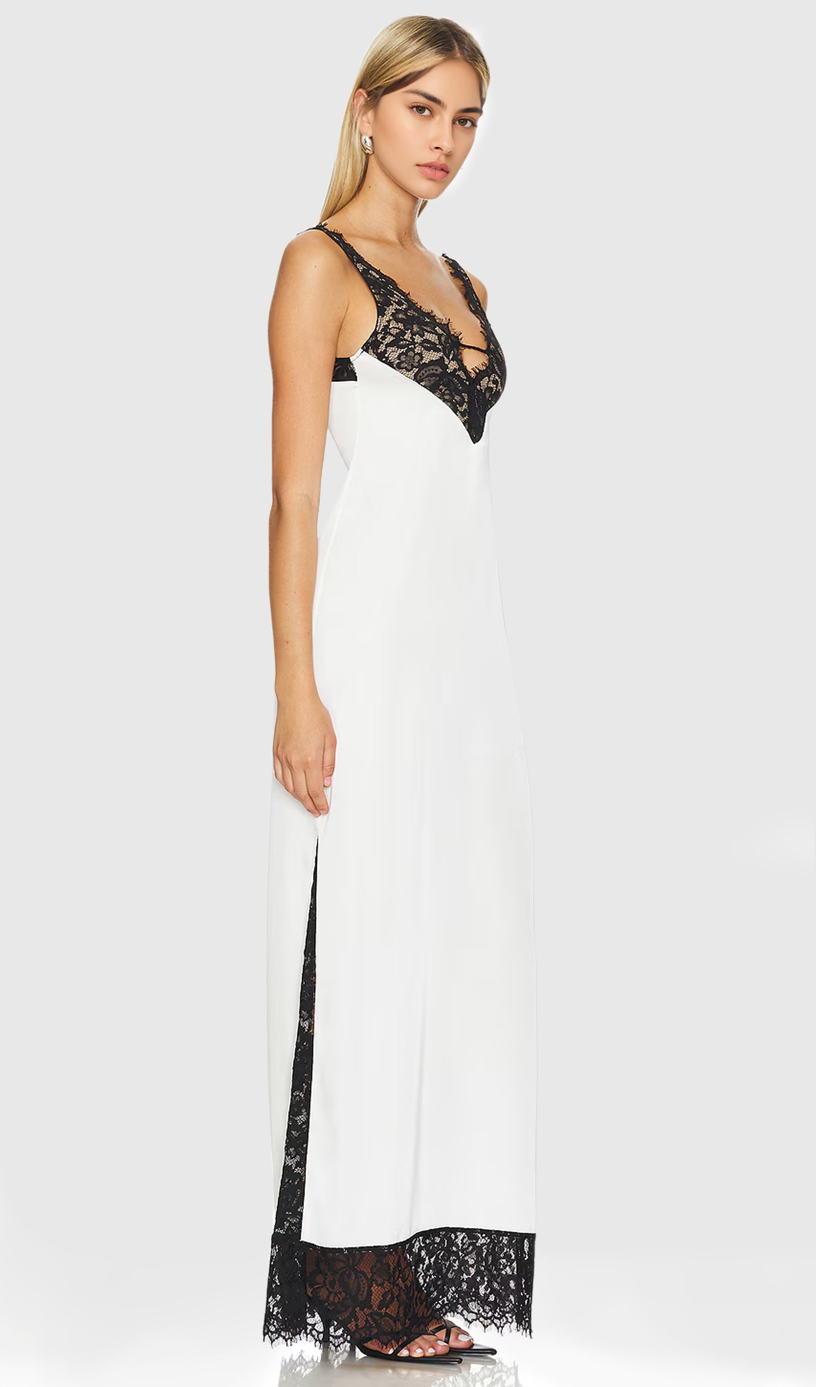 Midikleid in A-Linie mit Blumenmuster und Laternenärmeln